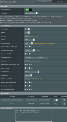 ASUS RT AC68U openVPN